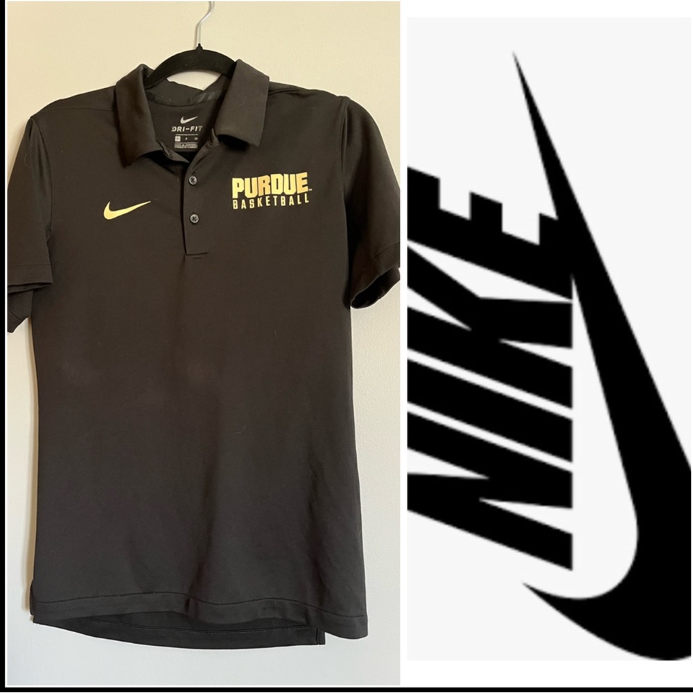 EUC Purdue Men's Basketball Nike black polo size Small.